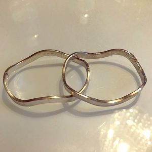 2 Mexican silver bangles